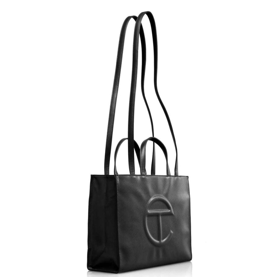 Bags * | Cheap Telfar Shopping Bags Medium Black Shopping Bag