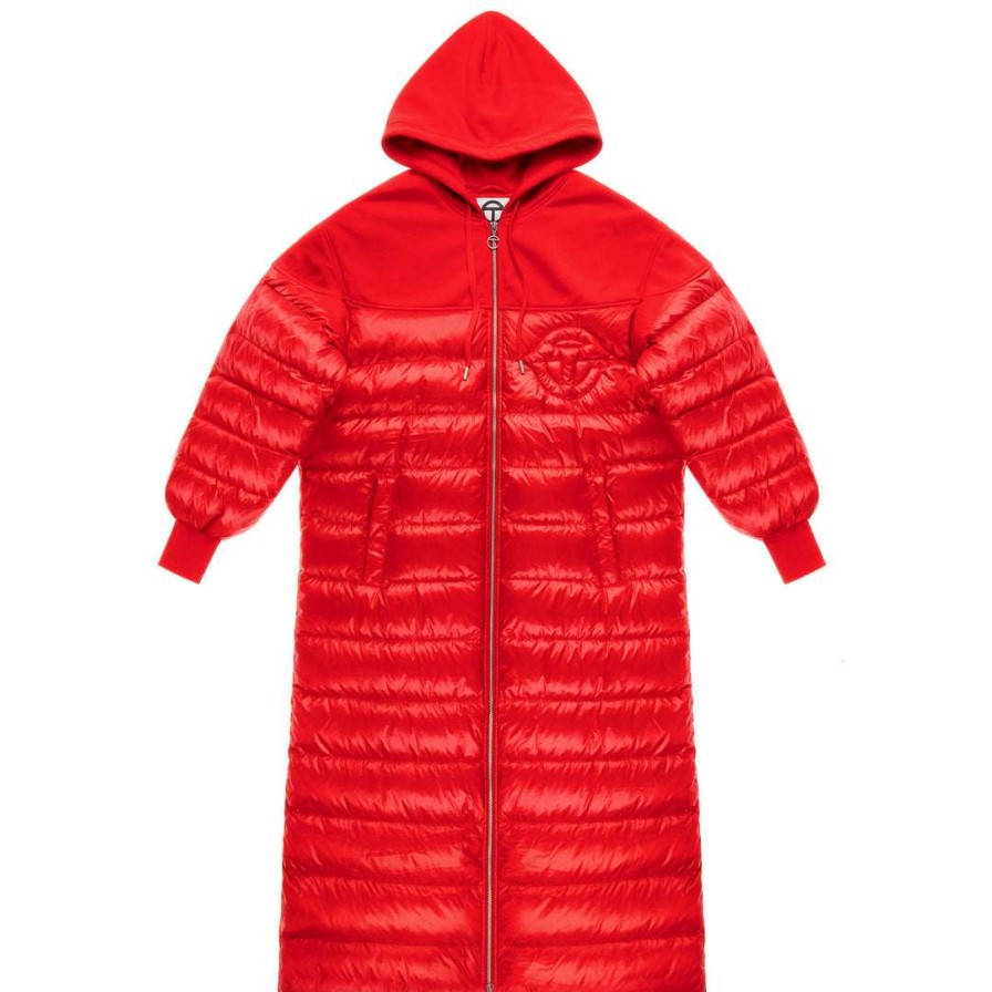 Apparel * | Hot Sale Telfar Puff Hoodie Coat Red Telfar Puff