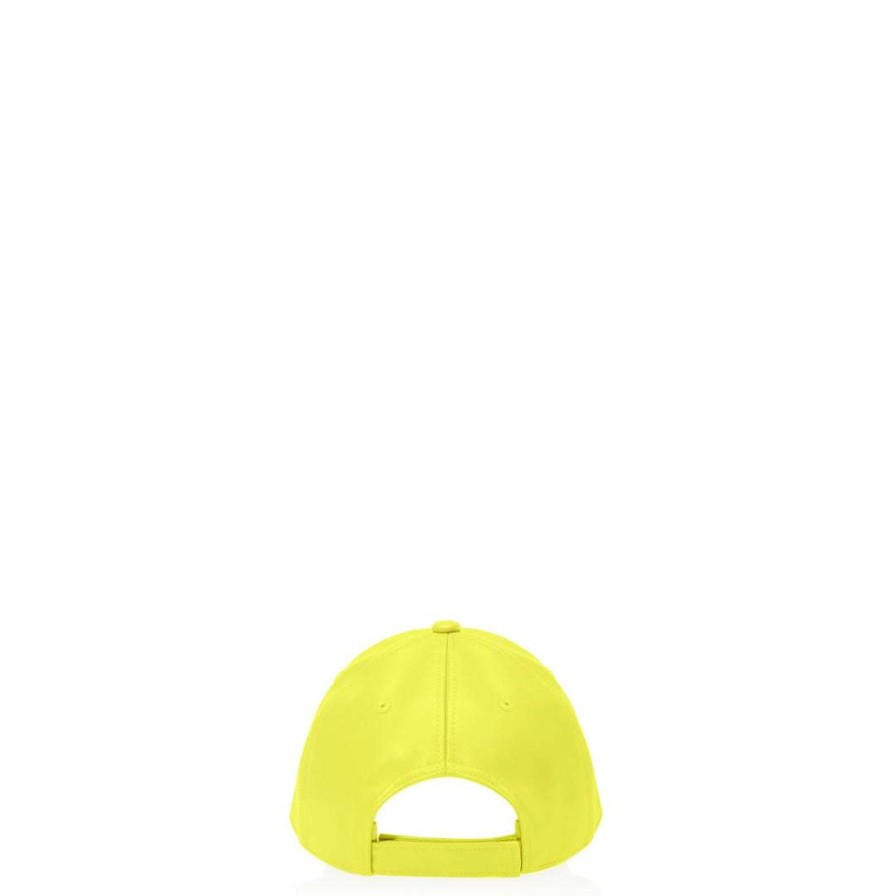 Accessories * | Top 10 Telfar Hats + Belts Logo Embossed Hat Highlighter Yellow