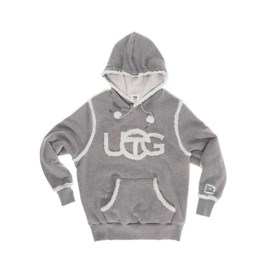 Apparel * | New Ugg X Telfar Hoodie Heather Grey