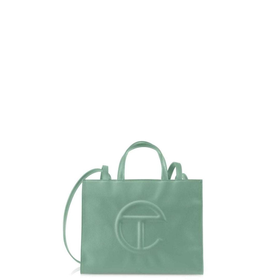 Bags * | Outlet Telfar Shopping Bags Medium Sage Shopping Bag