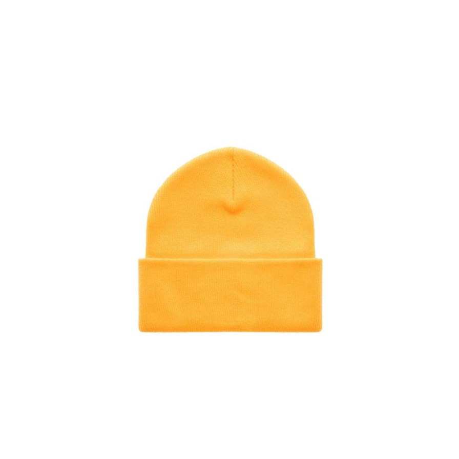 Accessories * | Discount Telfar Embroidered Beanie Yellow