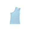 Apparel * | Discount Telfar Rib Knits Half Tank Pool Blue