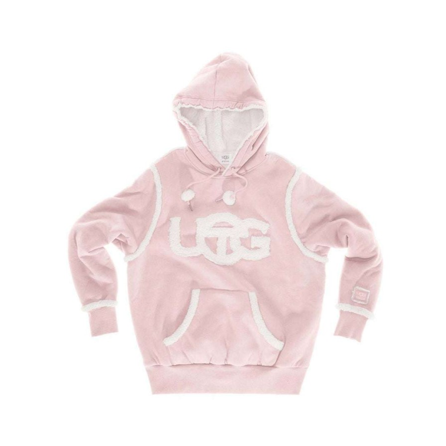 Apparel * | Wholesale Ugg X Telfar Hoodie Pink Hoodies + Sweats