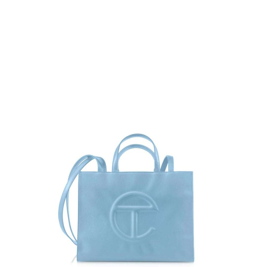 Bags * | Best Reviews Of Telfar Shopping Bags Medium Pool Blue Shopping Bag