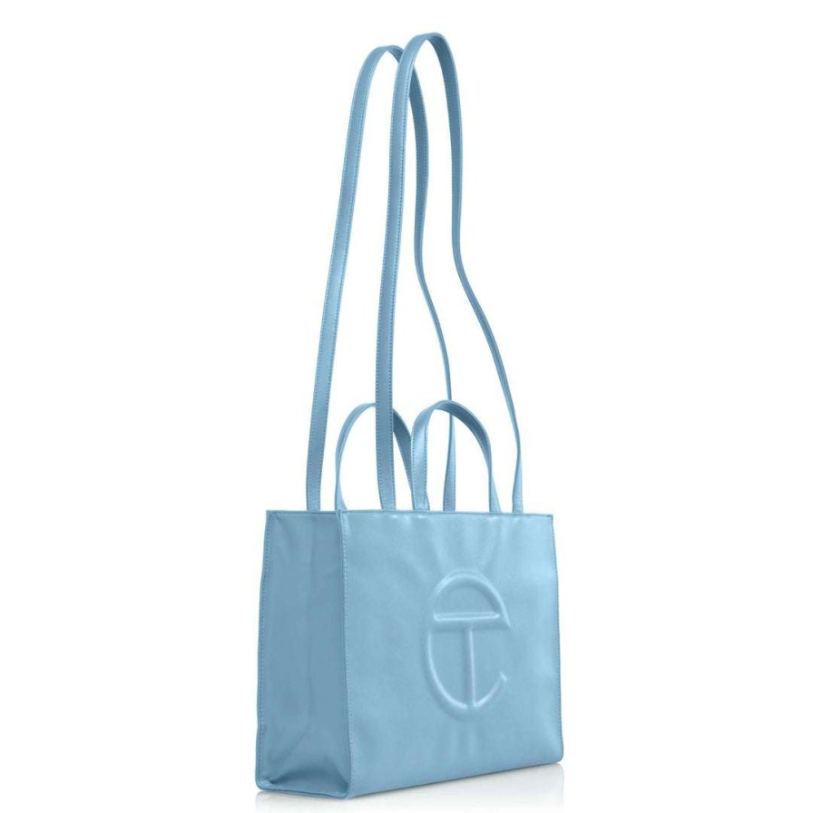 Bags * | Best Reviews Of Telfar Shopping Bags Medium Pool Blue Shopping Bag