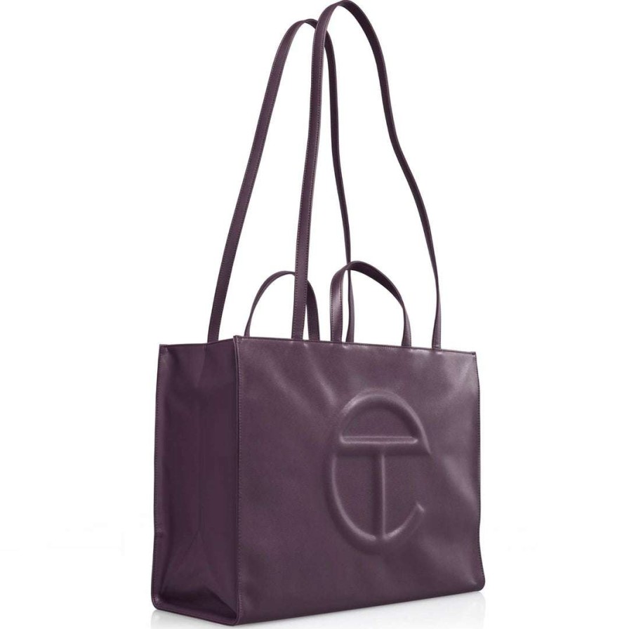 Bags * | Discount Telfar Shopping Bags Large Eggplant Shopping Bag