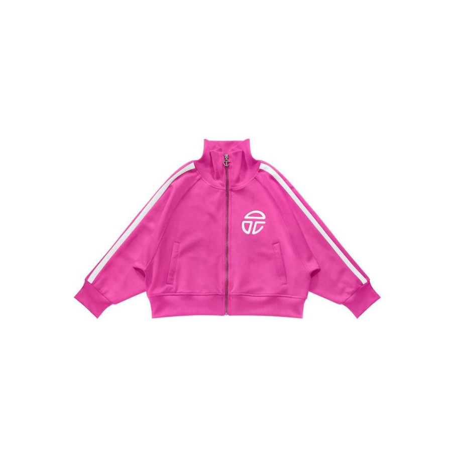 Apparel * | Deals Telfar Cropped Track Jacket Azalea