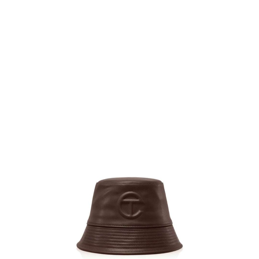 Accessories * | Hot Sale Bucket Hats Telfar Bucket Hat Chocolate