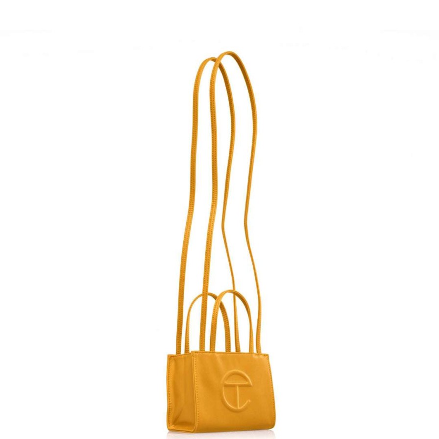 Bags * | Hot Sale Telfar Small Mustard Shopping Bag