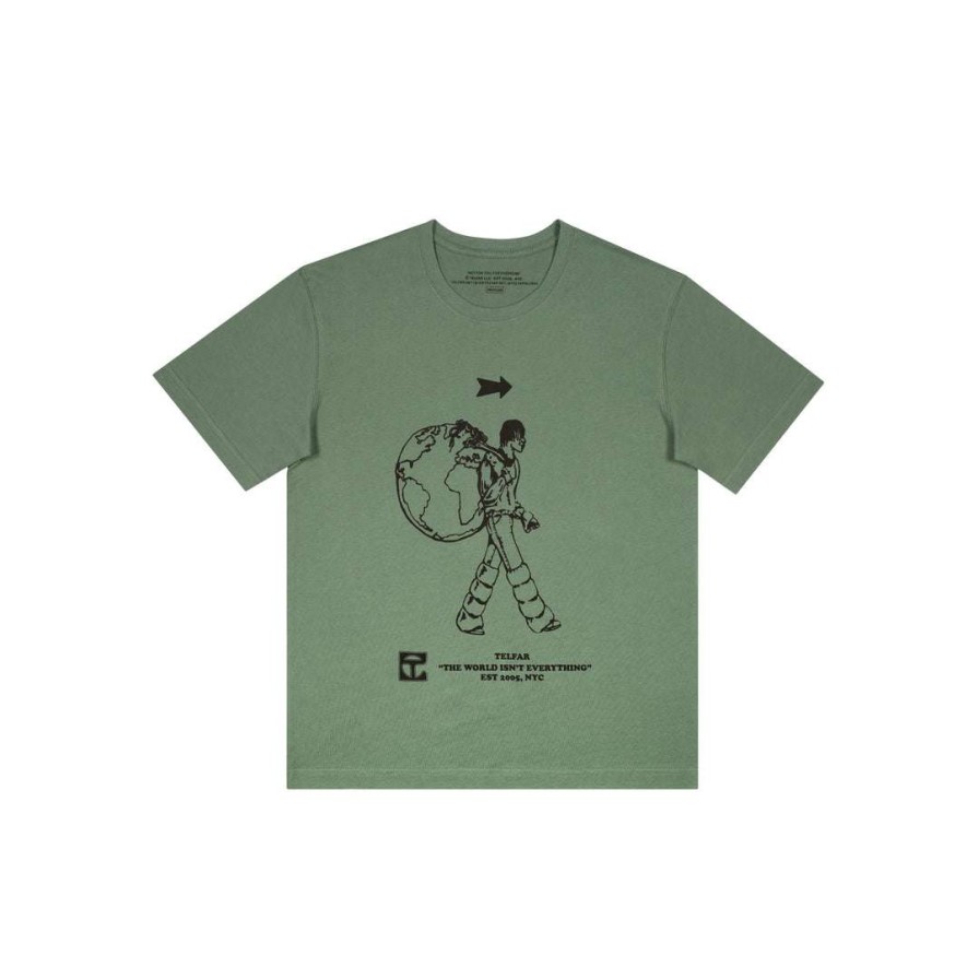 Apparel * | Buy Telfar World Tour T Olive T-Shirts