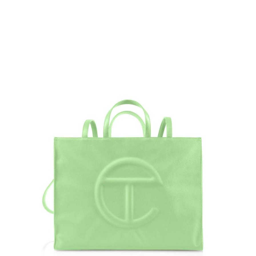 Bags * | Discount Telfar Shopping Bags Large Double Mint Shopping Bag