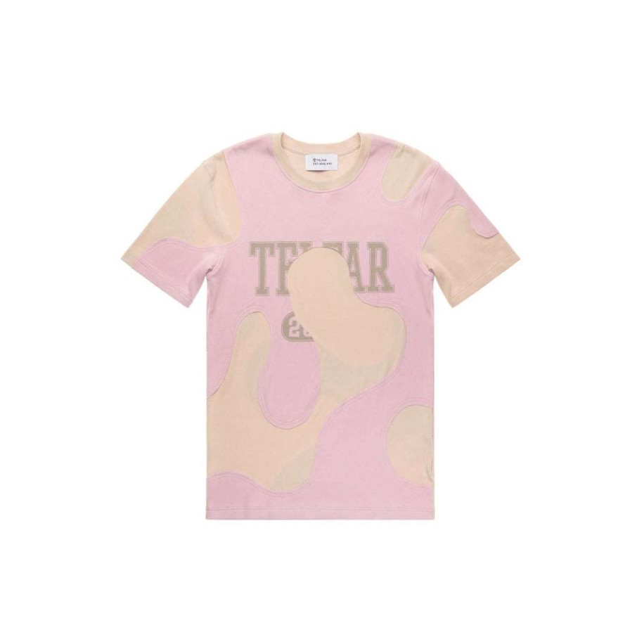 Apparel * | Brand New Telfar Camo T-Shirt Pink/Sand