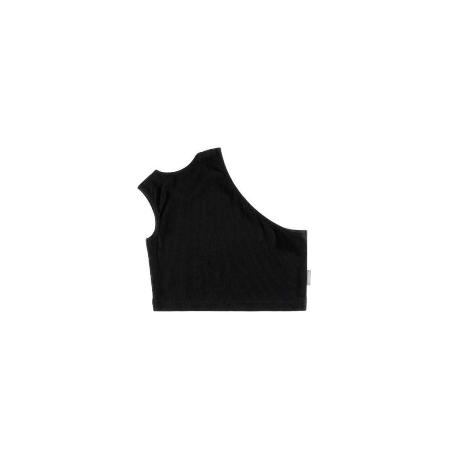 Apparel * | Hot Sale Telfar Cropped Half Tank Black