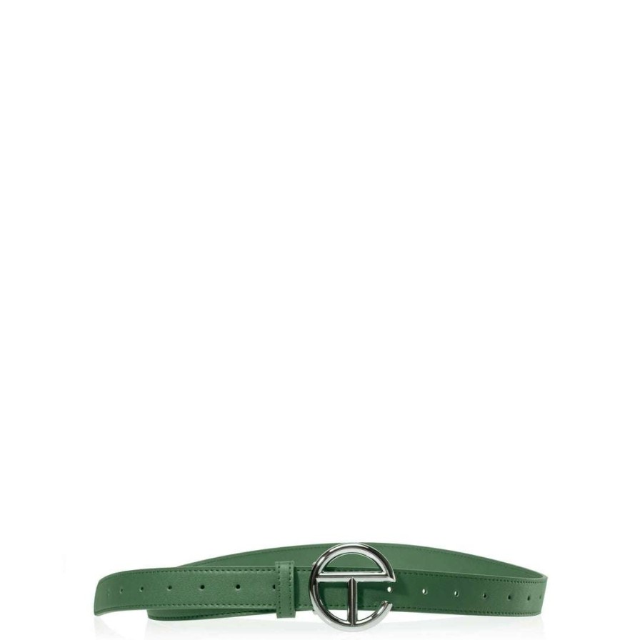 Accessories * | Wholesale Telfar Logo Belt Silver/Leaf Hats + Belts