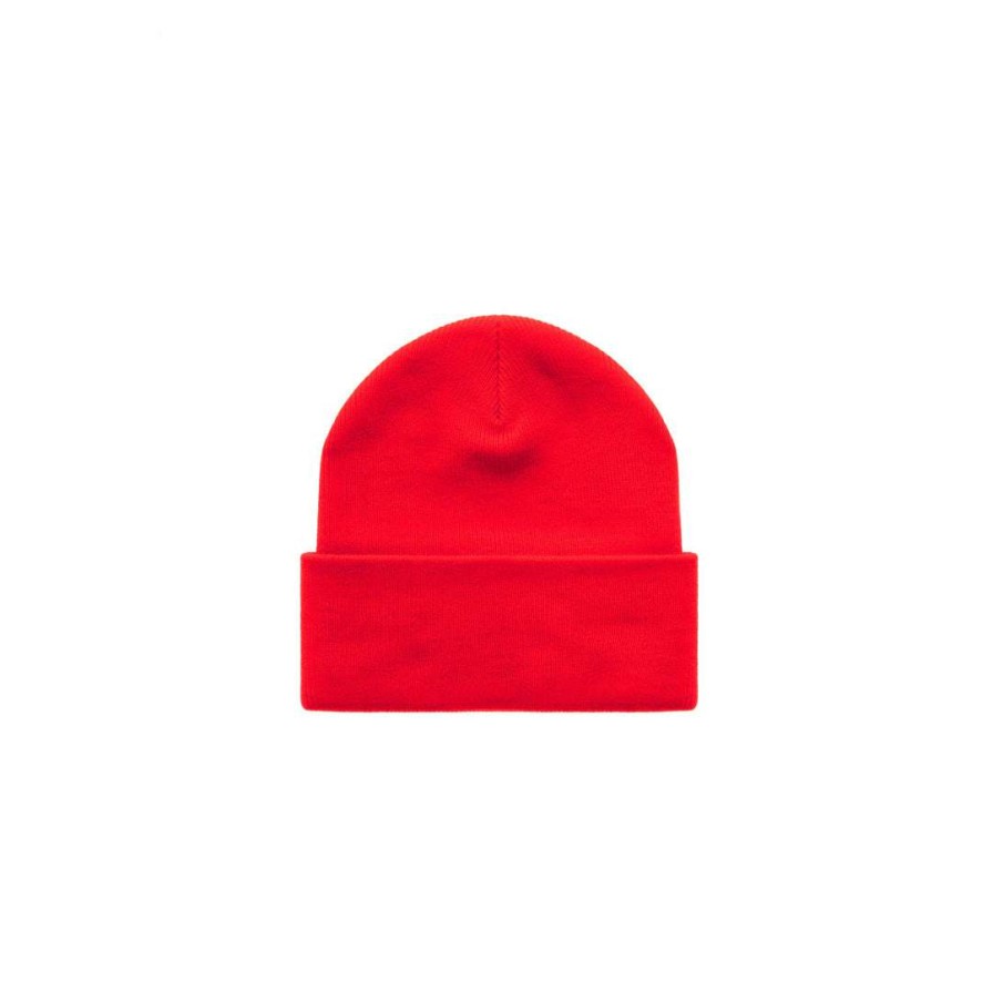 Accessories * | Best Reviews Of Telfar Embroidered Beanie Red Beanies