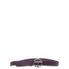 Accessories * | Deals Telfar Hats + Belts Logo Belt Silver/Eggplant