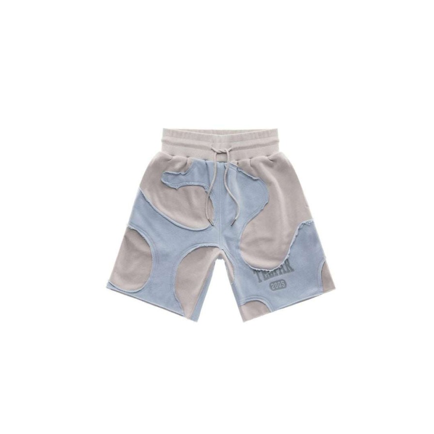 Apparel * | Best Sale Telfar Camo Sweatshort Blue/Bone