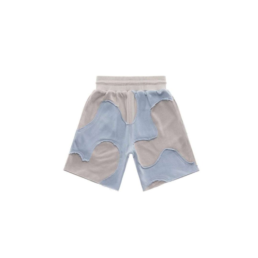 Apparel * | Best Sale Telfar Camo Sweatshort Blue/Bone