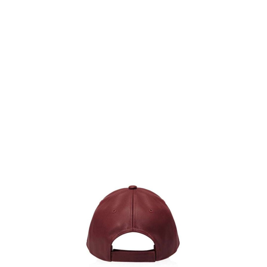 Accessories * | Cheapest Telfar Logo Embossed Hat Oxblood