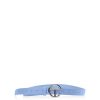 Accessories * | Best Reviews Of Telfar Hats + Belts Logo Belt Silver/Cerulean