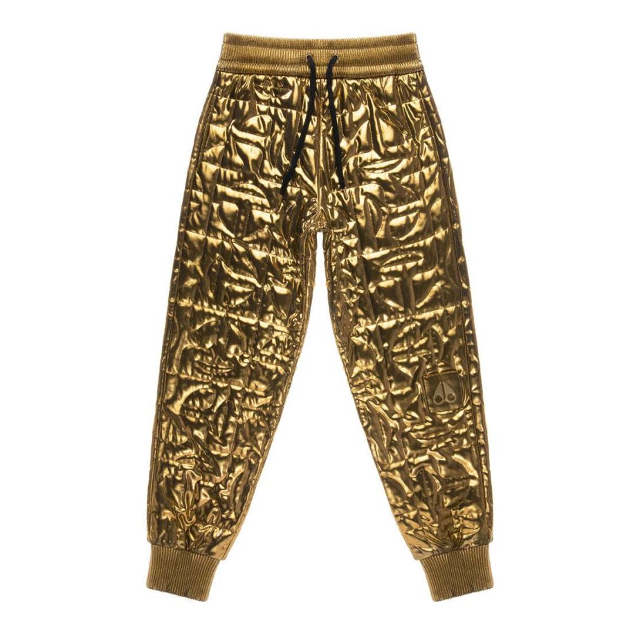 Apparel * | Outlet Moose Knuckles X Telfar Quilted Sweatpant Gold