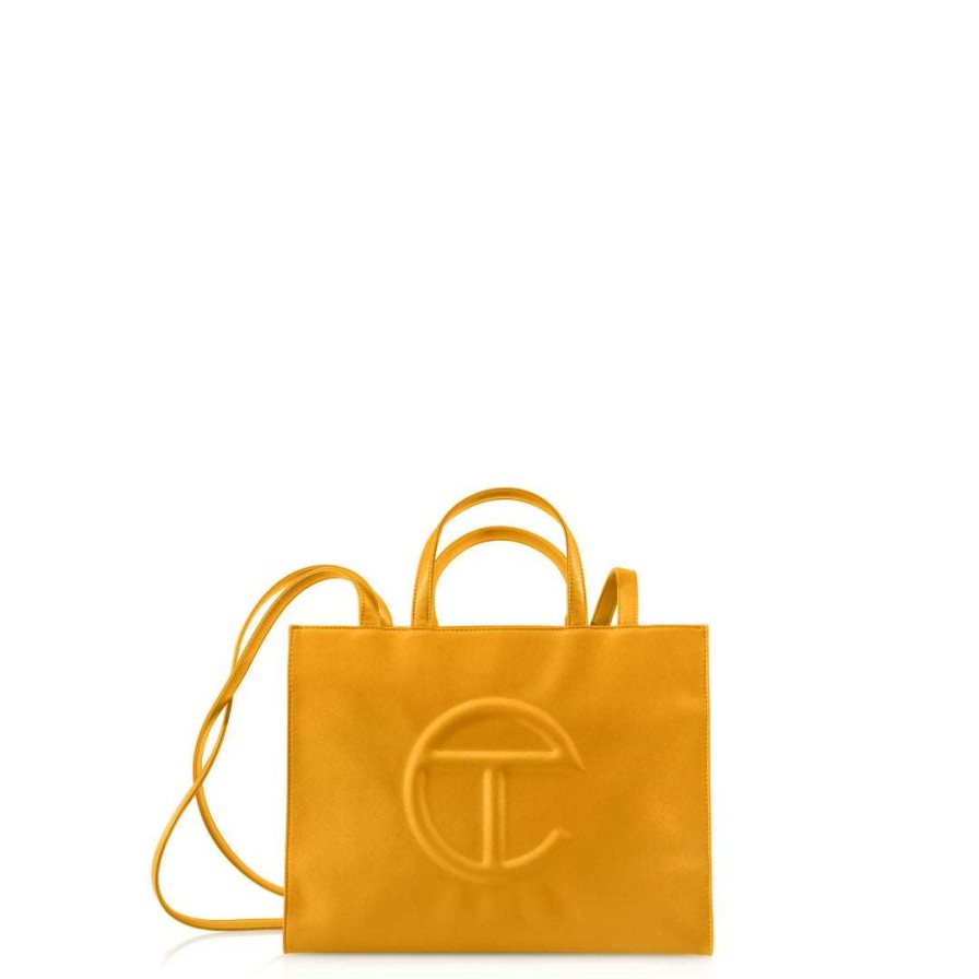 Bags * | Deals Telfar Shopping Bags Medium Mustard Shopping Bag