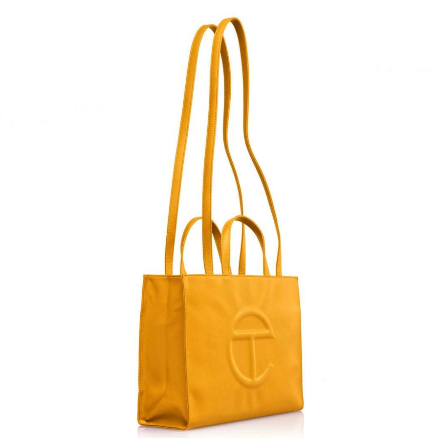 Bags * | Deals Telfar Shopping Bags Medium Mustard Shopping Bag