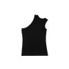 Apparel * | Brand New Telfar Rib Knits Half Tank Black