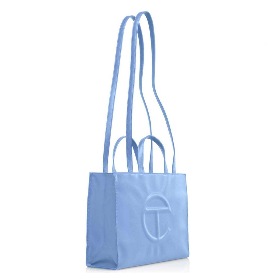 Bags * | Budget Telfar Medium Cerulean Shopping Bag