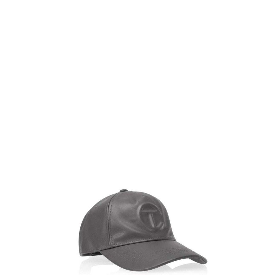 Accessories * | Best Pirce Telfar Hats + Belts Logo Embossed Hat Grey