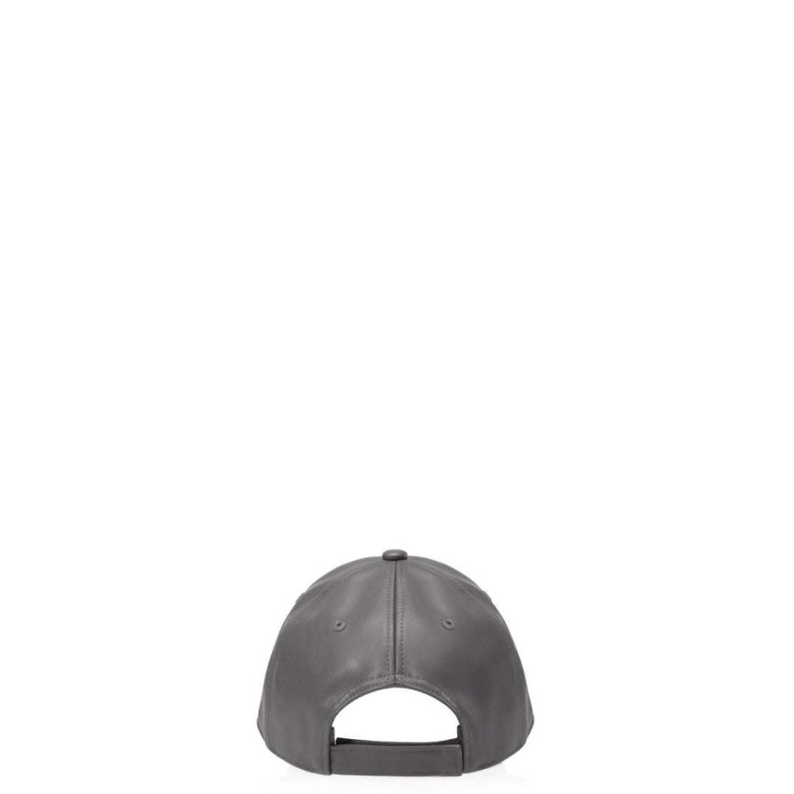 Accessories * | Best Pirce Telfar Hats + Belts Logo Embossed Hat Grey