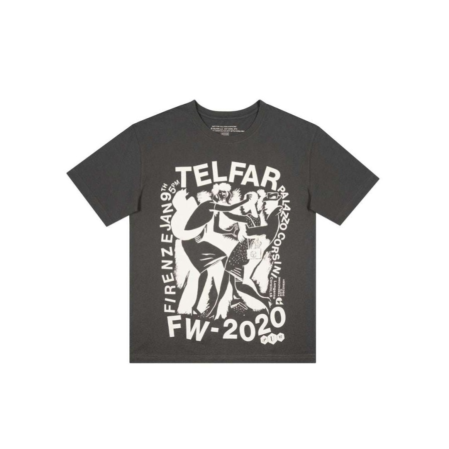 Apparel * | Best Reviews Of Telfar Florence Invite T Charcoal T-Shirts