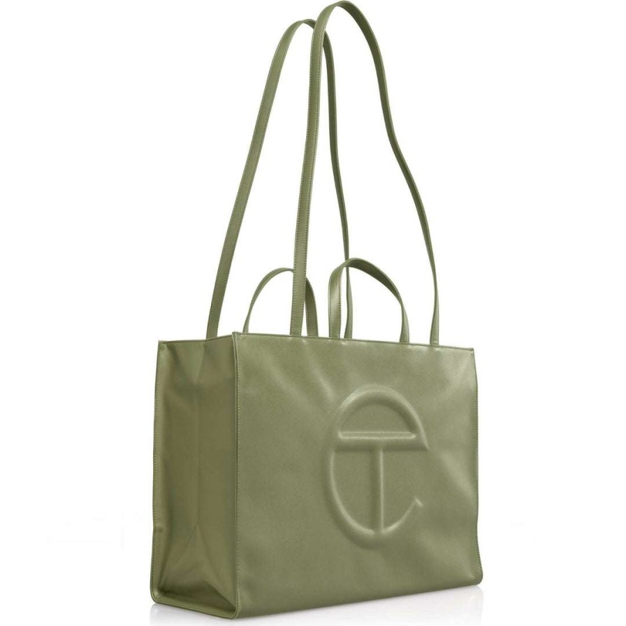 Bags * | Brand New Telfar Large Drab Shopping Bag Shopping Bags