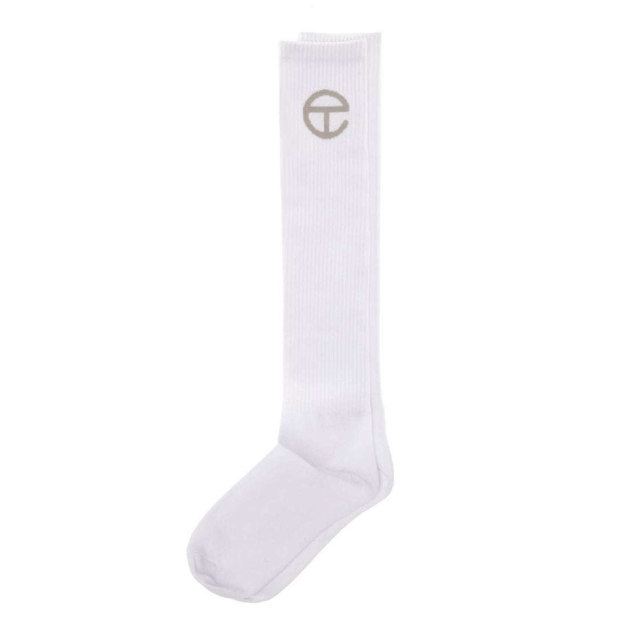 Accessories * | Best Pirce Telfar Logo Socks White