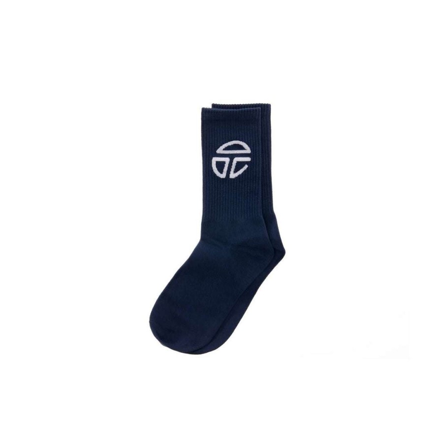 Accessories * | Top 10 Telfar Athletic Logo Socks Navy