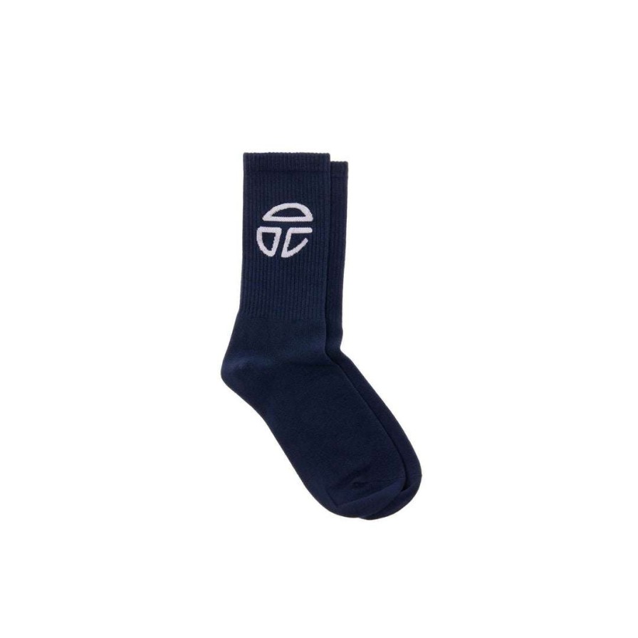 Accessories * | Top 10 Telfar Athletic Logo Socks Navy