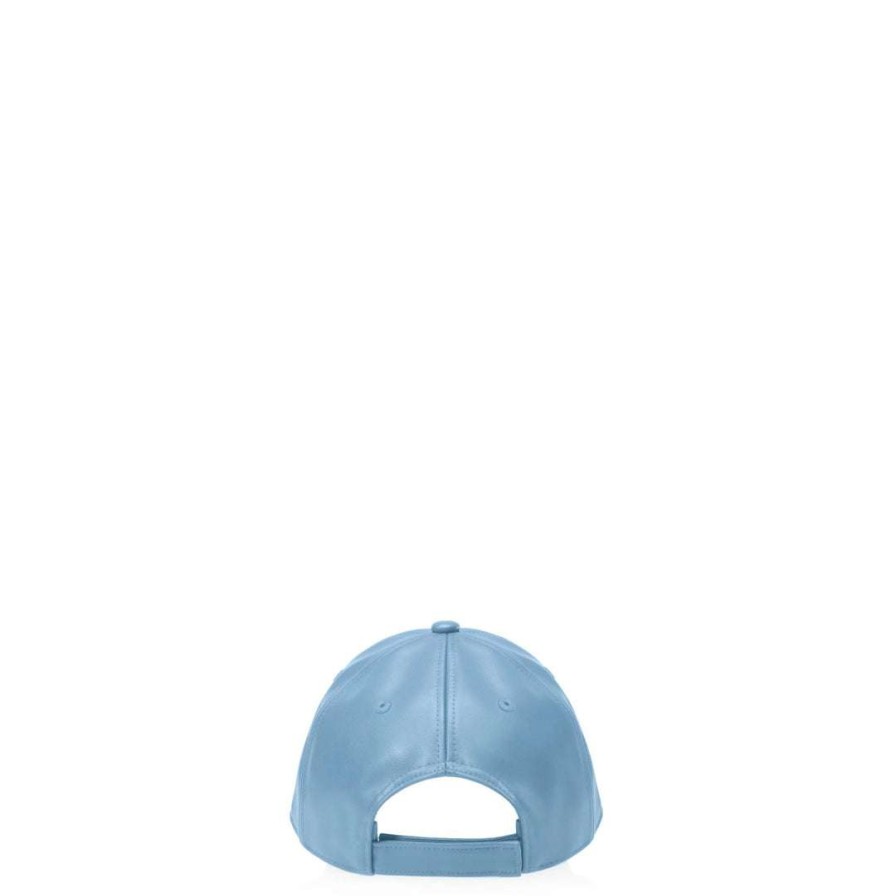 Accessories * | Brand New Telfar Logo Embossed Hat Pool Blue Hats + Belts