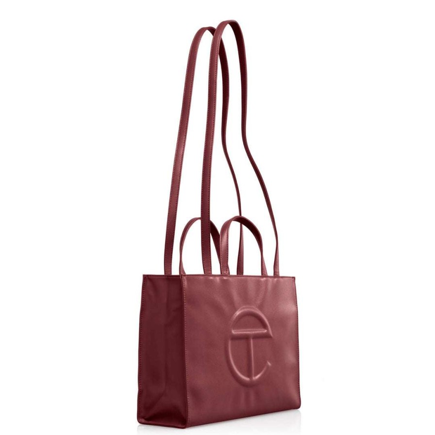 Bags * | Discount Telfar Shopping Bags Medium Oxblood Shopping Bag