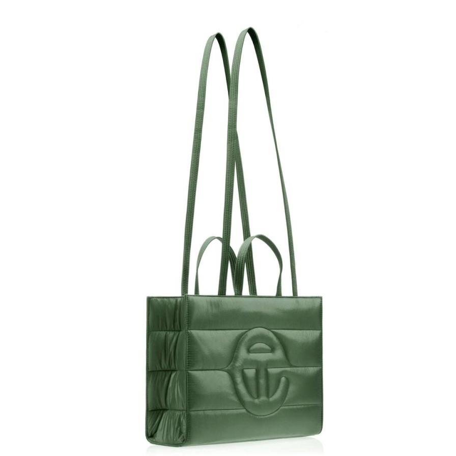 Bags * | Hot Sale Telfar Telfar Puff Medium Puff Shopper Green