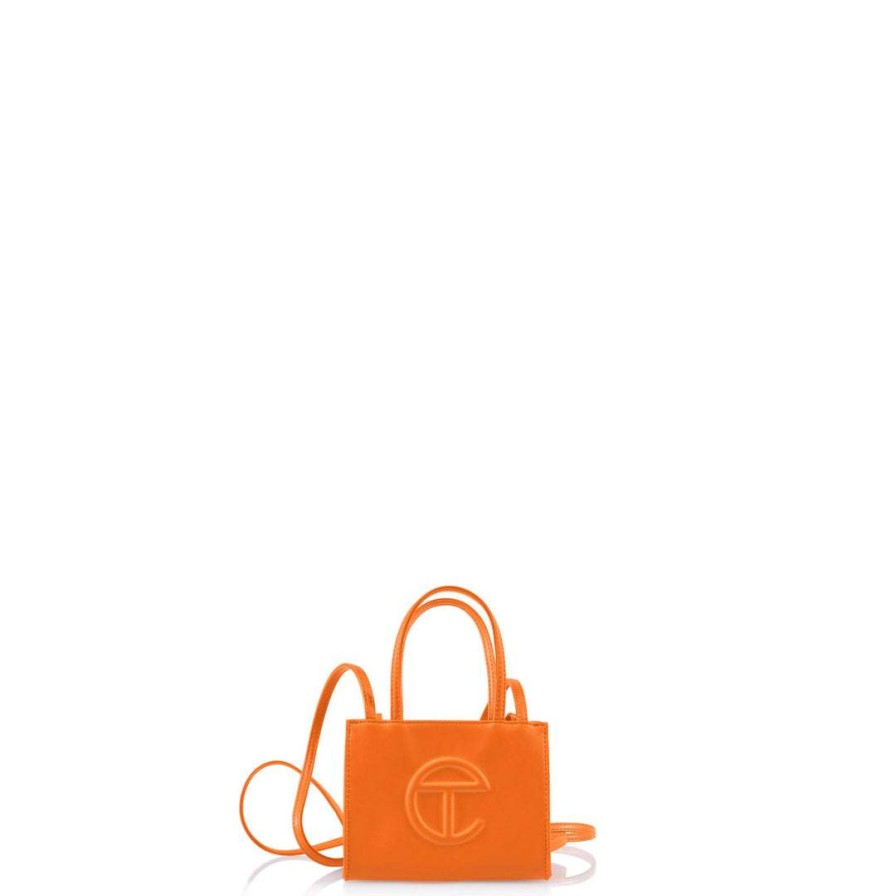 Bags * | Flash Sale Telfar Small Orange Shopping Bag