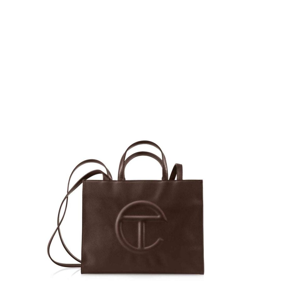 Bags * | Brand New Telfar Shopping Bags Medium Chocolate Shopping Bag