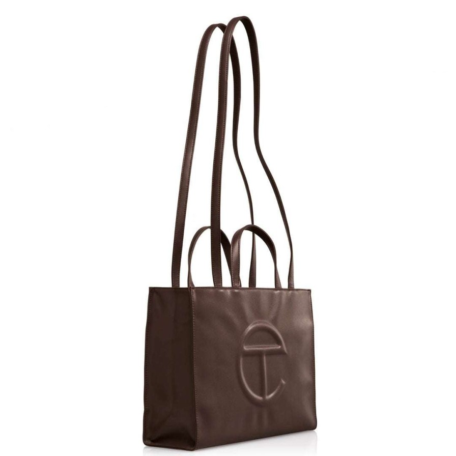 Bags * | Brand New Telfar Shopping Bags Medium Chocolate Shopping Bag