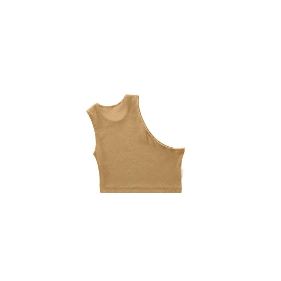 Apparel * | Brand New Telfar Cropped Half Tank Cream