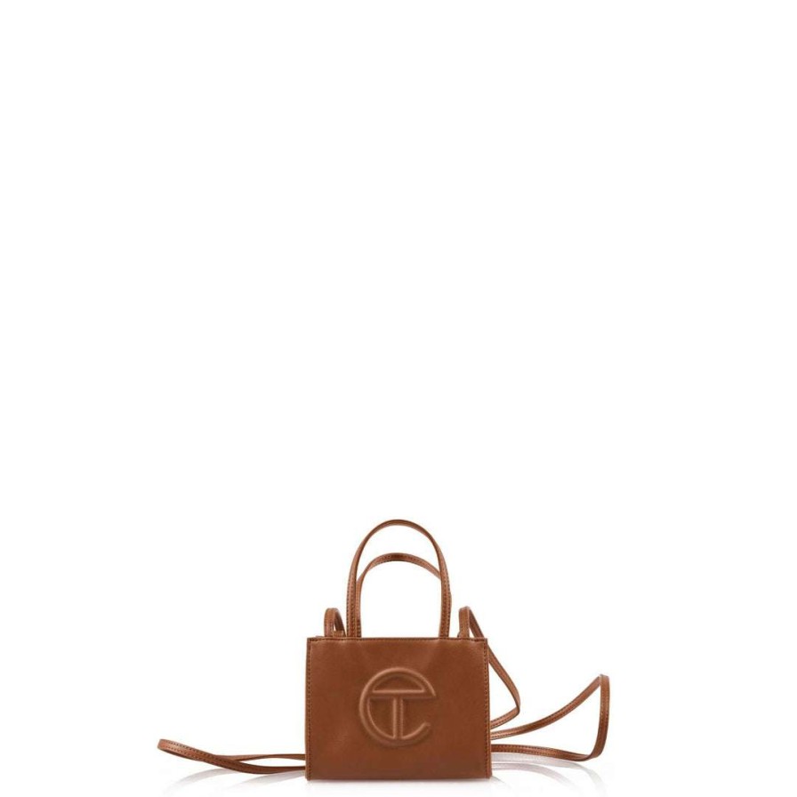 Bags * | Cheapest Telfar Shopping Bags Small Tan Shopping Bag