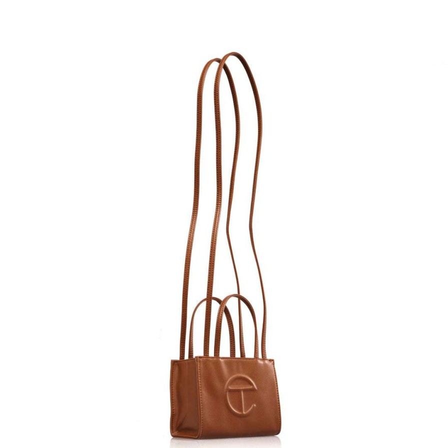 Bags * | Cheapest Telfar Shopping Bags Small Tan Shopping Bag