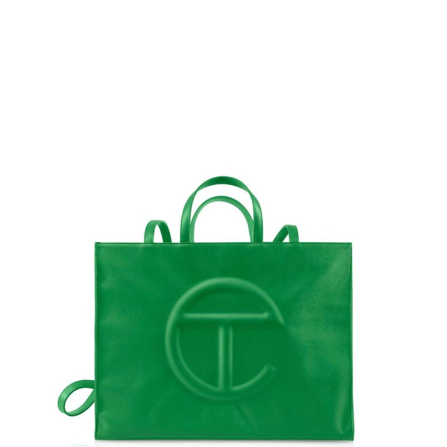 Bags * | Best Deal Telfar Large Greenscreen Shopping Bag Shopping Bags