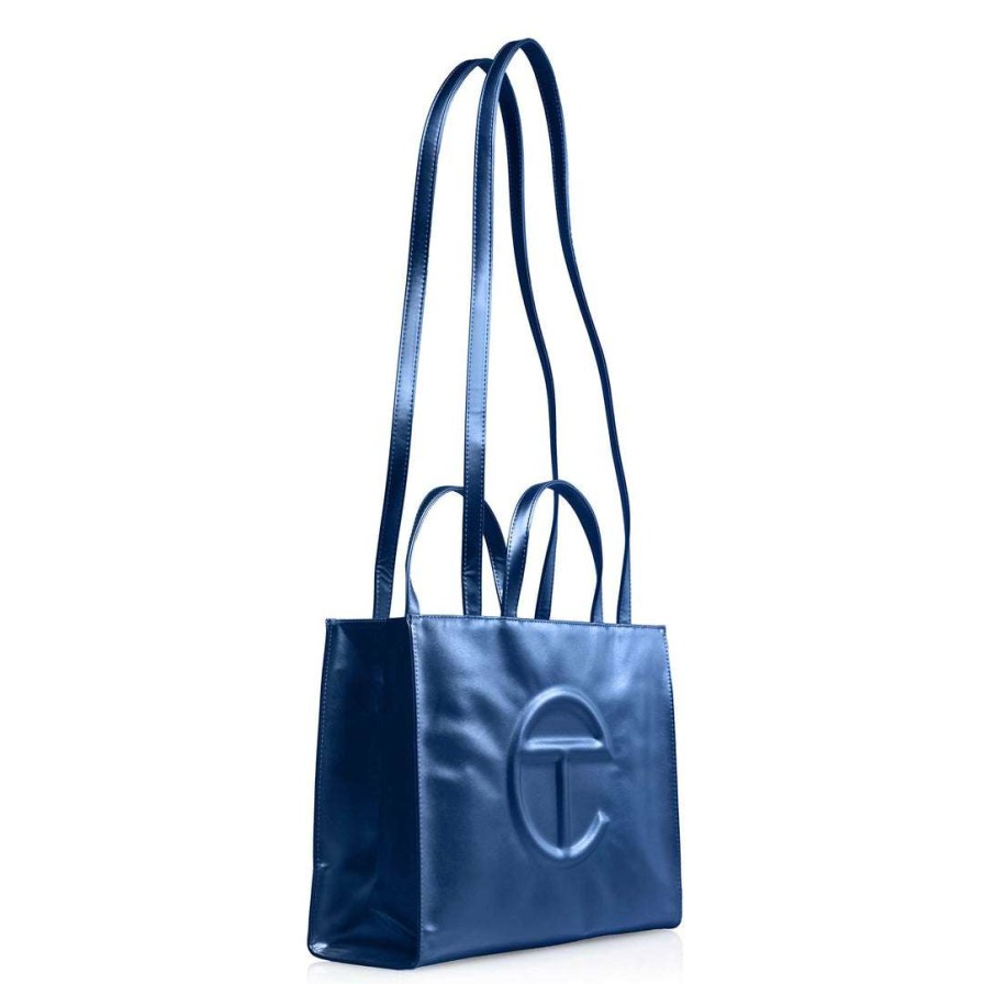 Bags * | Coupon Telfar Medium Cobalt Shopping Bag Shopping Bags