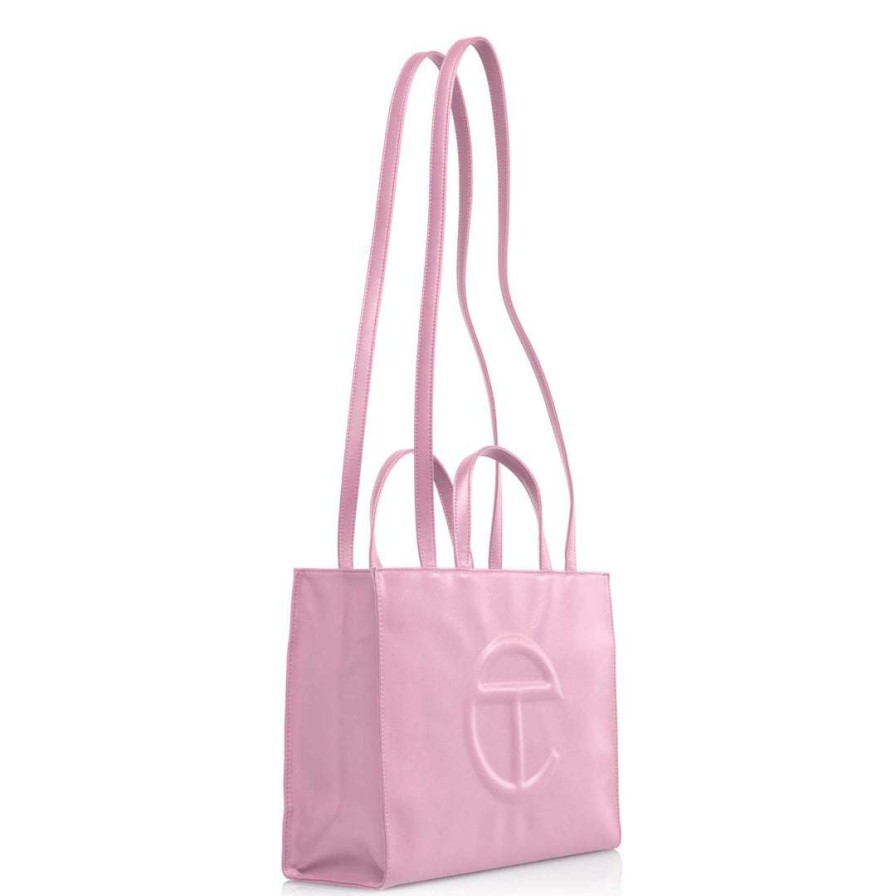 Bags * | Coupon Telfar Medium Bubblegum Shopping Bag Shopping Bags