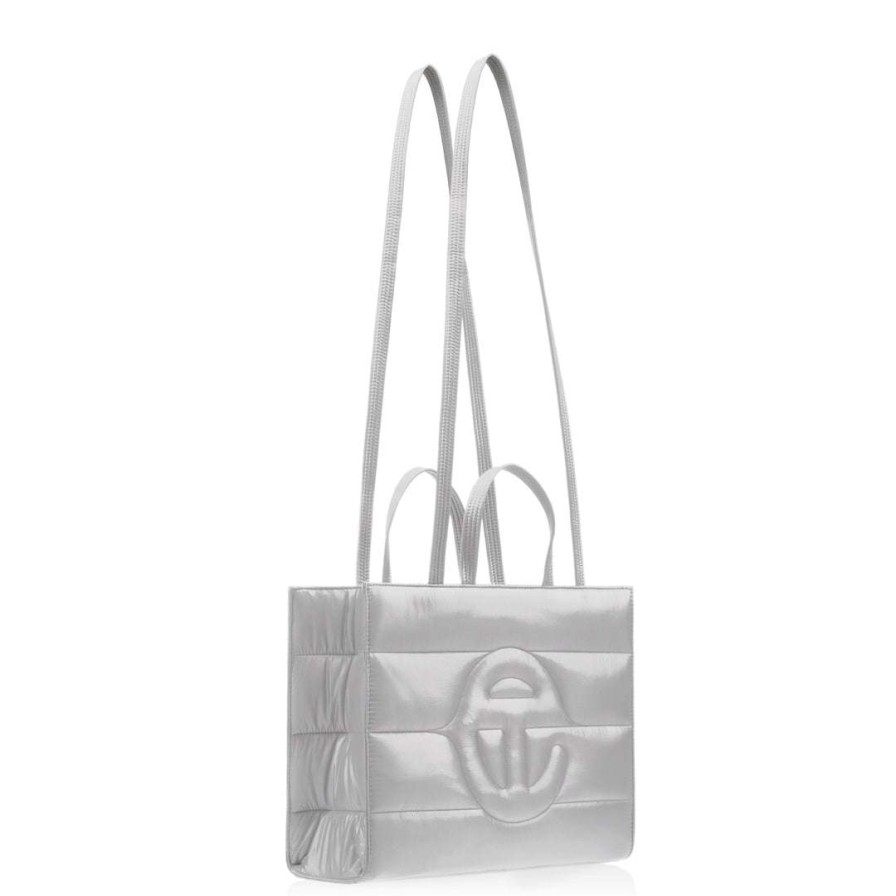 Bags * | Best Reviews Of Telfar Medium Puff Shopper Grey